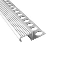 Профиль для плитки алюминиевый ТИС АЛПЗ-С27 2,7 м серебро - фото