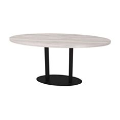 Стол обеденный Металл-Дизайн Тренд двойной 115 см аляска/черный - фото