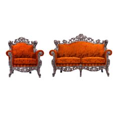 Комплект мягкой мебели Луара оранжевый - фото