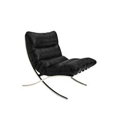 Крісло м'яке Leonardo Linea чорне - фото