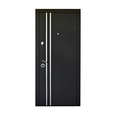 Двері металеві Міністерство Дверей ПК-189М/183 Софт чорний/білий мат 86*205 см праві - фото