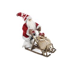 Новогодняя игрушка Санта на санках BonaDi 825-113 - фото