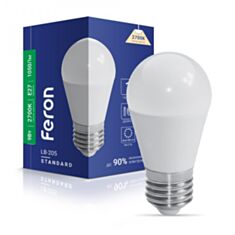 Лампа светодиодная Feron LB-205 G45 9W E27 2700K - фото