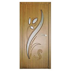 Межкомнатная дверь Неман Тюльпан остеклённая 600 мм дуб золотой - фото
