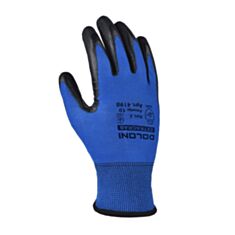 Перчатки рабочие Doloni 4198 с латексным покрытием синие - фото