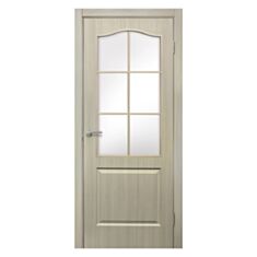 Межкомнатная дверь Омис Классика со стеклом 700 мм дуб беленый - фото