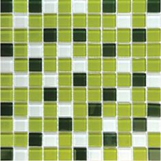 Мозаика Vivacer Mix C012 2,5*2,5 см 30*30 бело-зеленая - фото