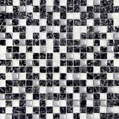 Мозаика Grand Kerama 503 30*30 см черно-белая - фото