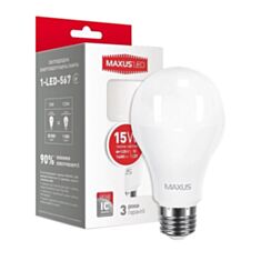 Лампа светодиодная Maxus 1-LED-567 A70 15W 3000K 220V E27 - фото