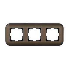 Рамка трехместная Ovivo Grano Loft 404-190008-227 мокко+черный - фото