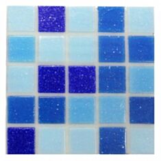 Мозаика Vivacer GLmix13 2*2см 32,7*32,7 сине-голубая - фото