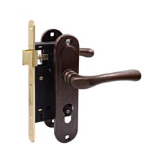 Комплект врізного замка BRUNO 55910К6 968/45 3 ключі коричневий - фото
