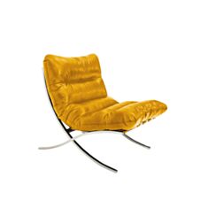 Кресло мягкое Leonardo Linea желтое - фото