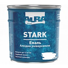 Емаль алкідна Aura Stark універсальна 11 біла матова 0,9 кг - фото