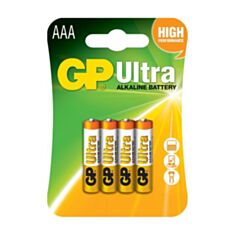 Батарейка GP ULTRA ALKALINE 24A-2UE4 LR03 AAA 1,5V 4 шт - фото