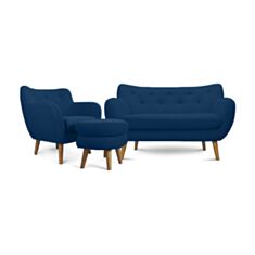Комплект мягкой мебели Челси синий - фото