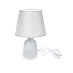 Лампа настільна BonaDi 244-108 з керамічною основою біла - фото