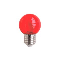 Светодиодная лампа Feron LB-37 G45 230V 1W E27 красная прозрачная - фото