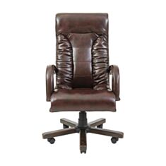 Кресло для руководителей Richman Оникс вуд коричневое - фото