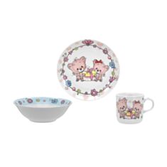 Детский набор посуды Limited Edition Happy Cats C551 3 предмета - фото