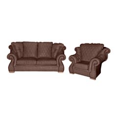 Комплект мягкой мебели Dynasty коричневый - фото