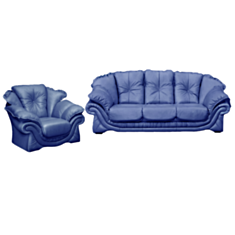 Комплект м'яких меблів Loretta синій - фото