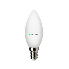 Лампа світлодіодна Ecolamp LED С37 6W Е14 4100K - фото