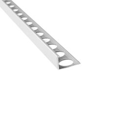 Профиль для плитки ТИС АП12-с27 внешний угол 17*12 мм 2,7 м серебро - фото