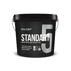 Интерьерная латексная краска Kolorit Standart 5 база A белая 0,9 л - фото