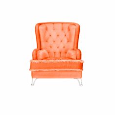 Кресло Людовик оранжевый - фото