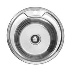 Кухонна мийка Kroner KRP-Polierte 490 0,6 мм 180 мм 49 см полірована - фото