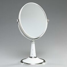 Косметическое зеркало Elisey 041Z 30 см белое хромированное - фото