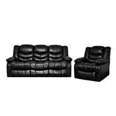 Комплект м'яких меблів Chester чорний - фото