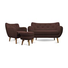 Комплект мягкой мебели Челси коричневый - фото