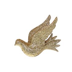Іграшка на ялинку Птах BonaDi 788-133 9,5 см золото - фото