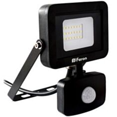 Прожектор Feron LED LL-802 20W 6400K 230V черный с датчиком - фото