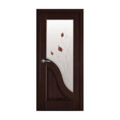 Межкомнатная дверь Новый стиль Амата ПВХ делюкс 600 мм каштан рисунок Р1 - фото