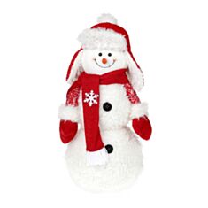 Игрушка новогодняя мягкая Снеговик BonaDi 822-241 48 см - фото