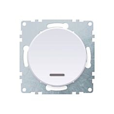 Вимикач одинарний OneKeyElectro з підсвіткою білий - фото