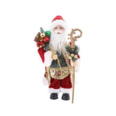 Новогодняя игрушка Санта с подарками BonaDi NY44-142 30 см красная - фото