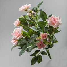 Искусственный цветок Роза букет 084F/pink 30 см - фото