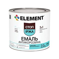 Эмаль антикоррозионная Element 3 в 1 Стоп ржавчина графит 2 кг - фото