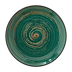 Тарілка кругла Wilmax Spiral Green 669514/А 25,5 см - фото