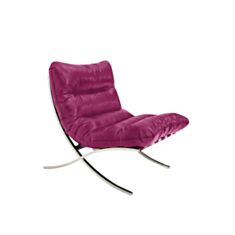 Крісло м'яке Leonardo Linea рожеве - фото