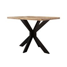 Стол обеденный Металл-Дизайн Кросс 120*75 см дуб античный/черный - фото