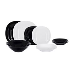 Сервиз столовый Luminarc Carine Black&White N1491 19 предметов - фото