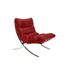 Крісло м'яке Leonardo Linea червоне - фото