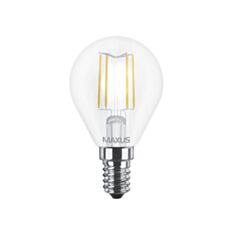 Лампа світлодіодна Maxus 1-LED-548-01 Filament G45 4W 4100K 220V E14 - фото