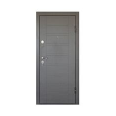 Двері металеві Міністерство Дверей ПБ-180 Вeнгe cірий 86*205 см праві - фото