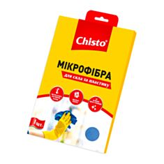 Серветка універсальна Chisto мікрофібра для вікон та пластику 1 шт - фото